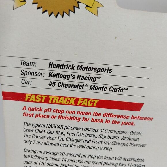 1998 Hot Wheels Pit Crew #5 Kellogg's Racing 1/64 Diecast #N005 - Picture 3 of 3